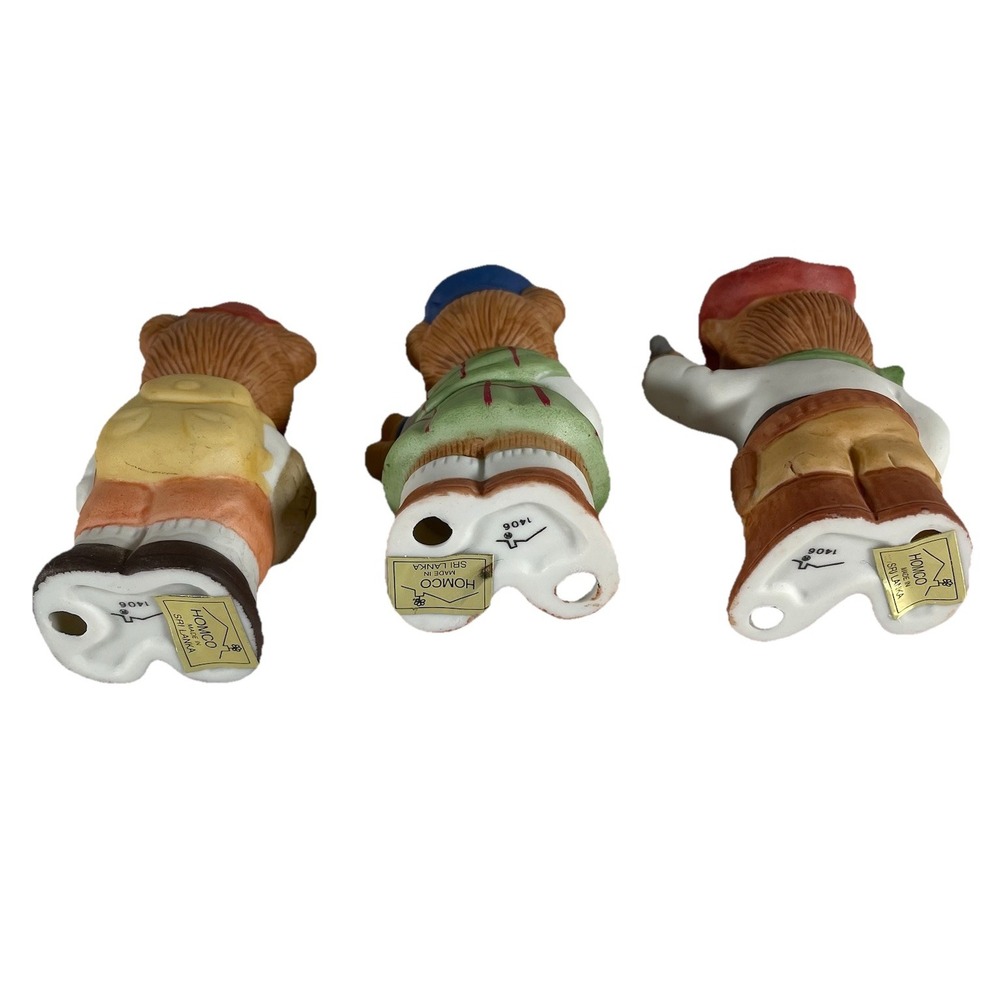 Collectible HOMCO Around the World Playtime Bears Set of 3‎ Porcelain Figurines - Picture 4 of 4